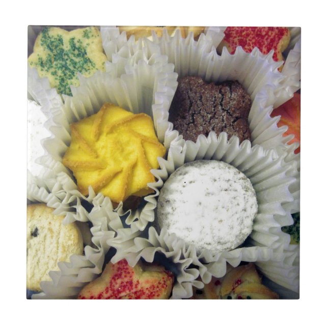 Azulejo De Cerâmica Cookies deliciosos (Frente)