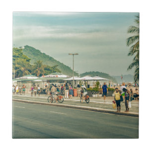Azulejo De Cerâmica Copacabana Sidewalk Rio de Janeiro Brasil