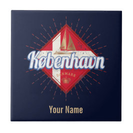 Azulejo De Cerâmica Copenhaga Capital Dinamarca - Navio retrô à vela