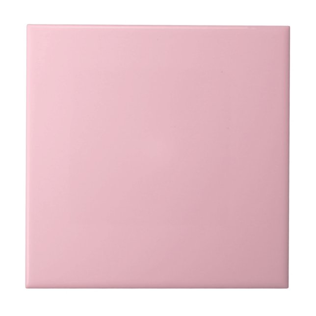 Azulejo De Cerâmica Cor da Rosa claro sólida (Frente)