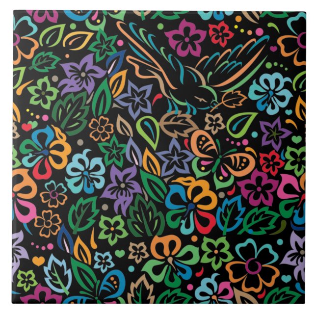 Azulejo De Cerâmica Cor da vida (Frente)