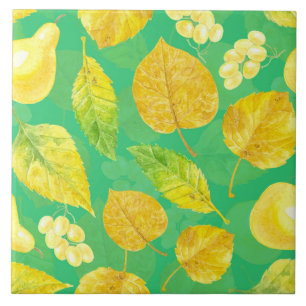 Azulejo De Cerâmica Cor d'água do padrão de outono