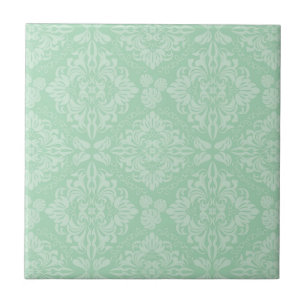 Azulejo De Cerâmica Cor damasco verde
