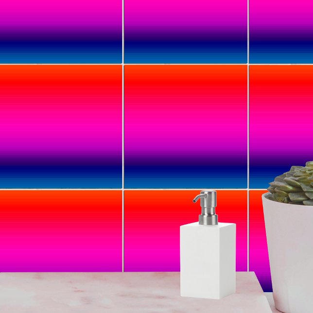 Azulejo De Cerâmica Cor de gradiente Mistura Sunset (Gradient Color Sunset Blend Ceramic Tile)