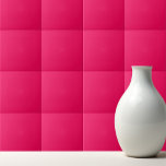 Azulejo De Cerâmica Cor-de-rosa forte avermelhada sólida<br><div class="desc">Design cor sólida,  cor-de-rosa brilhante e quente.</div>
