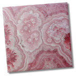 Azulejo De Cerâmica Cor-de-rosa moderno Na moda elegante<br><div class="desc">Um impressão semelhante também está disponível! Um impressão cor-de-rosa cativante que traz à vida a delicada beleza desse minério atordoante. Com uma perspectiva aproximada, isso mostra os detalhes intrincados e padrões mesmerizantes da pedra rodocrosite. Suas matizes cor-de-rosa suaves criam uma experiência visual suave e encantadora, evocando um senso de serenidade...</div>