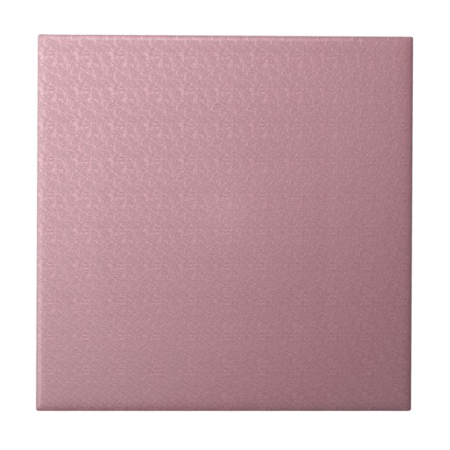 Azulejo De Cerâmica cor-de-rosa,padrão delicado monocromático (Frente)