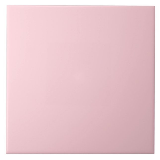 Azulejo De Cerâmica Cor-de-rosa pálido sólido (Frente)