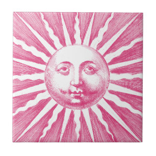 Azulejo De Cerâmica Cor - de - rosa - velha branca