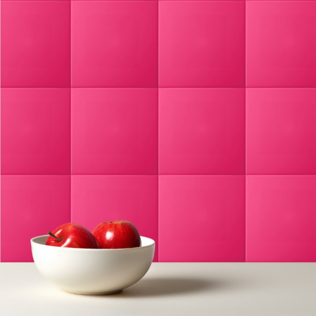 Azulejo De Cerâmica Cor-de-rosa-vermelho-radical (Criador carregado)