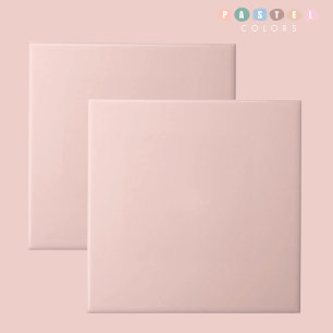 Azulejo De Cerâmica Cor rosa clara e macia do Pastel