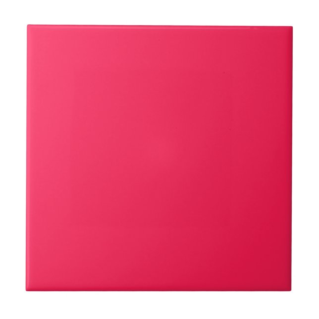 Azulejo De Cerâmica Cor rosa vermelha (Frente)