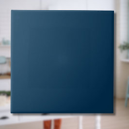 Azulejo De Cerâmica Cor Sólida Azul Prussiana | Clássico | Elegante