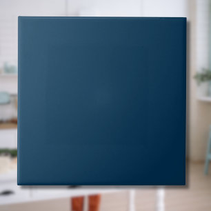 Azulejo De Cerâmica Cor Sólida Azul Prussiana Clássico Elegante