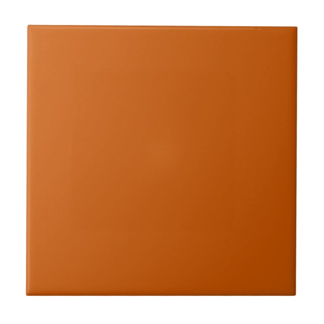 Azulejo De Cerâmica Cor Sólida Comum Laranja Queimada Moderna (Frente)