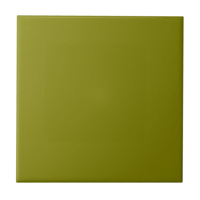 Azulejo De Cerâmica Cor Sólida Comum Verde-Azeitona Moderna (Frente)