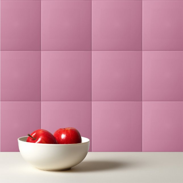 Azulejo De Cerâmica Cor sólida, cor-de-rosa (Criador carregado)