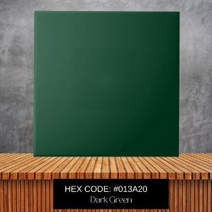 Azulejo De Cerâmica Cor Sólida da Planeta Verde da Floresta Minimalist