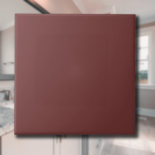 Azulejo De Cerâmica Cor Sólida do Garnet   Clássico   Elegante