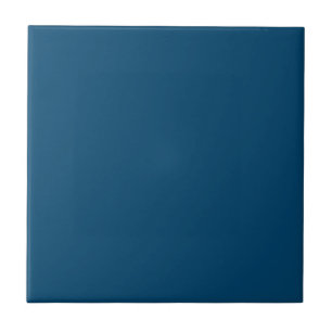 Azulejo De Cerâmica Cor Sólida do Indigo Midnight