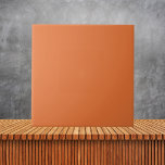Azulejo De Cerâmica Cor sólida laranja minimalista<br><div class="desc">Cor sólida laranja minimalista</div>