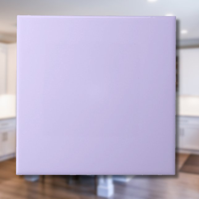 Azulejo De Cerâmica Cor Sólida Lilac do Pastel | Clássico | Elegante (Criador carregado)