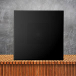 Azulejo De Cerâmica "Cor Sólida Negra Simples Minimalista<br><div class="desc">"Cor Sólida Negra Simples Minimalista</div>