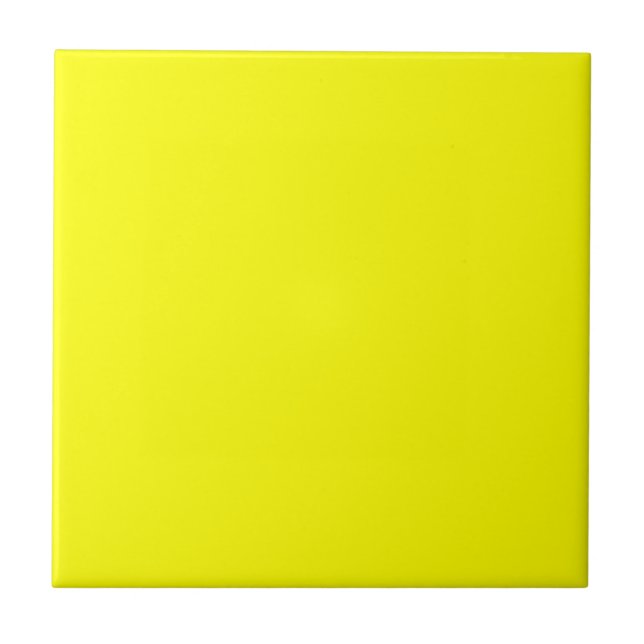 Azulejo De Cerâmica Cor Sólida Neon Amarelo (Frente)