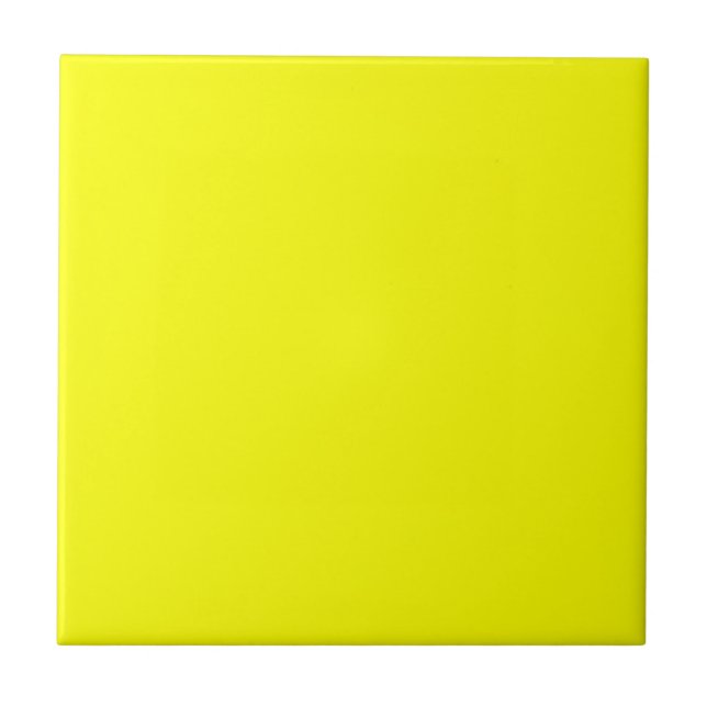 Azulejo De Cerâmica Cor Sólida Neon Amarelo (Frente)
