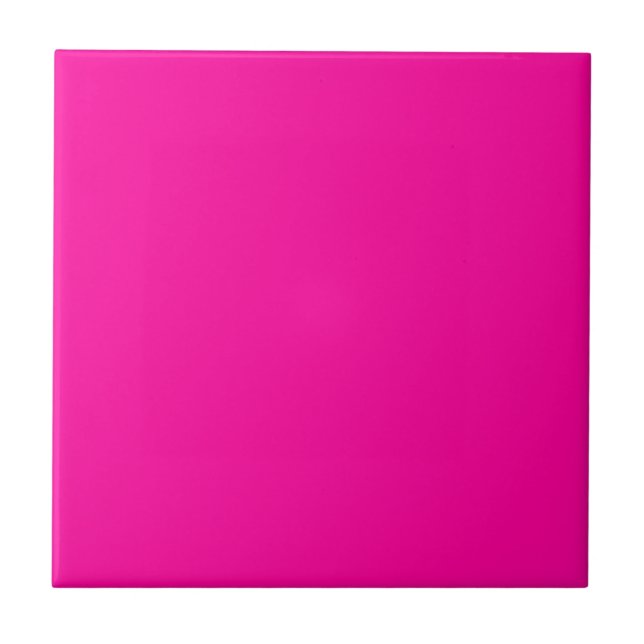 Azulejo De Cerâmica Cor Sólida Neon Rosa (Frente)