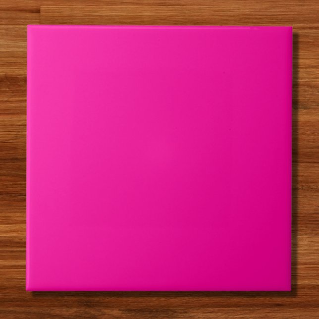 Azulejo De Cerâmica Cor Sólida Neon Rosa (Criador carregado)
