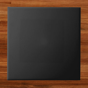 Azulejo De Cerâmica Cor Sólida Preta da Eerie