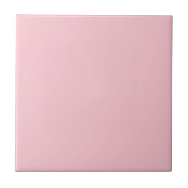 Azulejo De Cerâmica Cor Sólida Rosa Pura (Frente)
