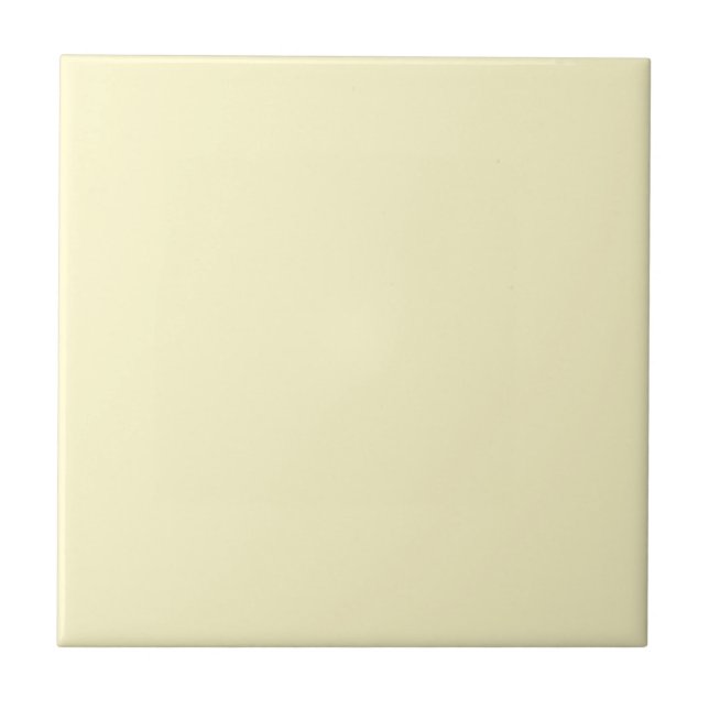 Azulejo De Cerâmica Cor Sólida Simples Amarelo-Limão Moderno (Frente)