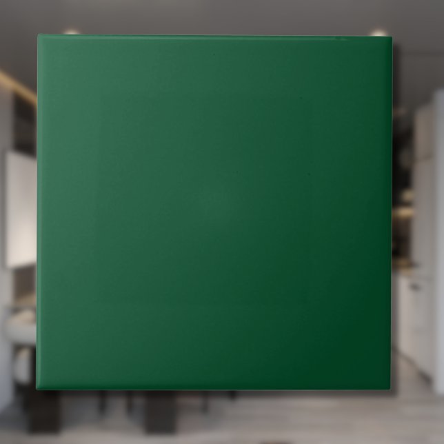 Azulejo De Cerâmica Cor Sólida Verde | Clássico | Elegante (Criador carregado)