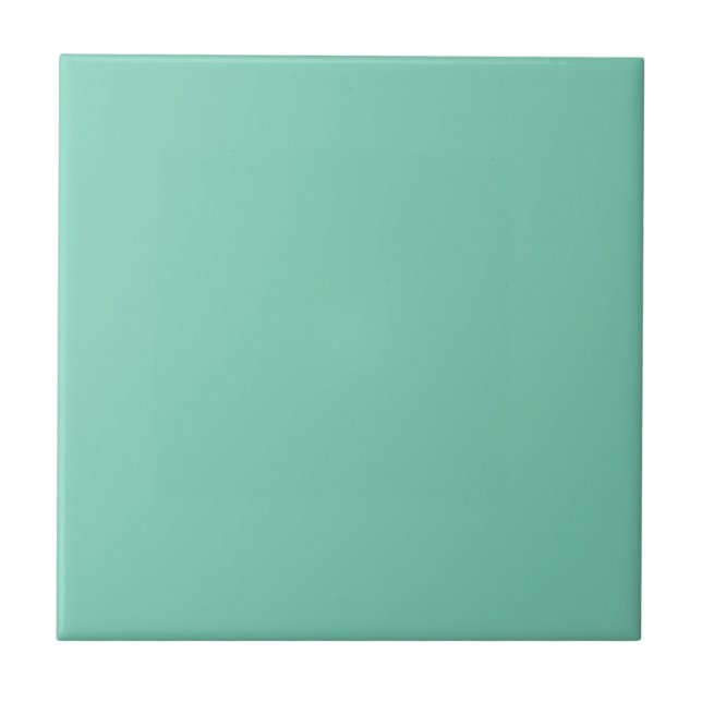 Azulejo De Cerâmica Cor Sólida Verde Costeira Claro (Frente)