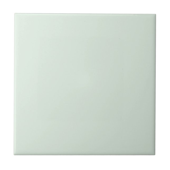 Azulejo De Cerâmica Cor Sólida Verde da Mint (Frente)
