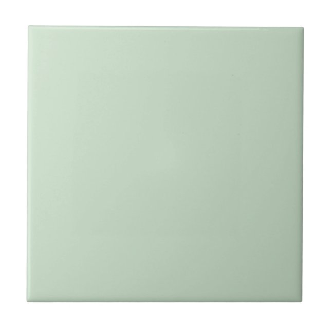 Azulejo De Cerâmica Cor Sólida Verde Do Pastel Claro Da Casa Da Moeda  (Frente)