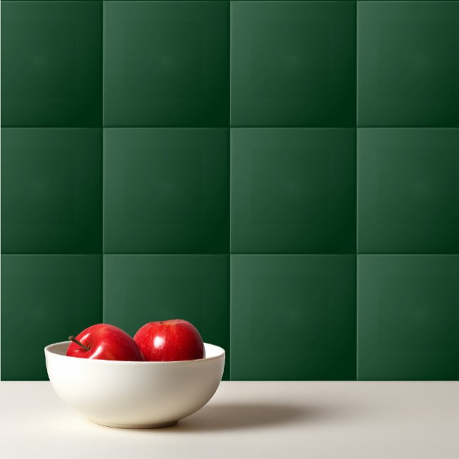 Azulejo De Cerâmica Cor sólida verde-escuro (Criador carregado)
