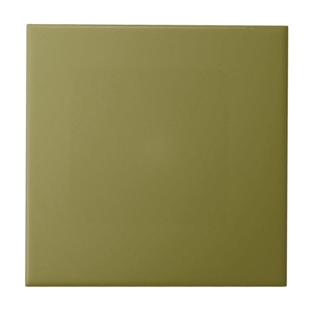 Azulejo De Cerâmica Cor Sólida Verde Musgo Antigo (Frente)
