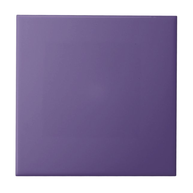 Azulejo De Cerâmica Cor sólida violeta profunda | #634e89 (Frente)