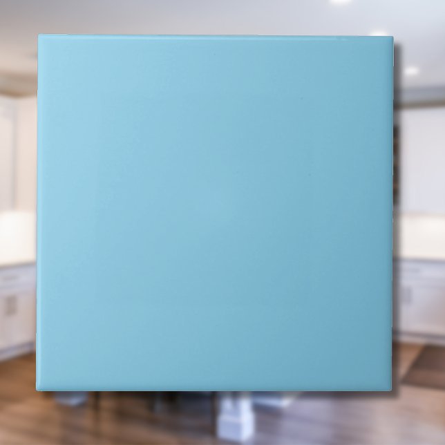 Azulejo De Cerâmica Cor Sólido Azul Céu | Clássico | Elegante (Criador carregado)