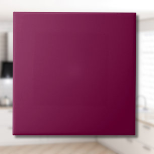 Azulejo De Cerâmica Cor Sólido do Merlot Clássico Elegante