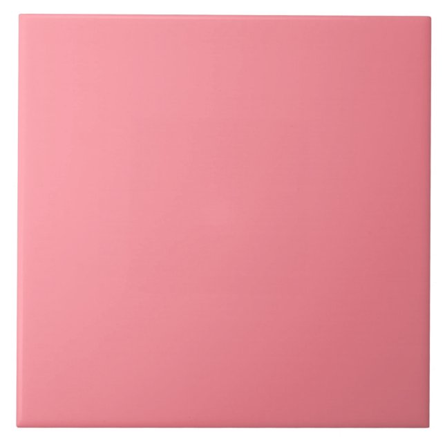 Azulejo De Cerâmica Cor Sólido Rosa Coral (Frente)