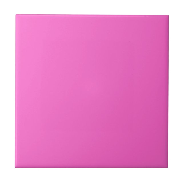 Azulejo De Cerâmica Cor Sólido Rosa rosa | Elegante Clássico (Frente)
