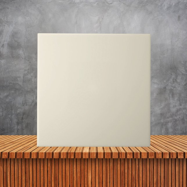 Azulejo De Cerâmica Cor Sólido Simples Branco bege (Criador carregado)