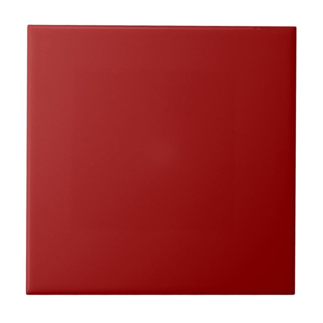 Azulejo De Cerâmica Cor Sólido Vermelho Crimson (Frente)