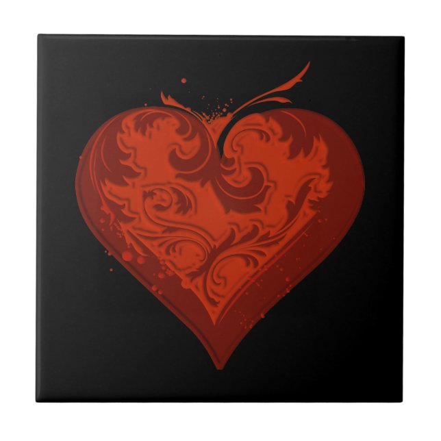 Azulejo De Cerâmica Coração/amor (Frente)