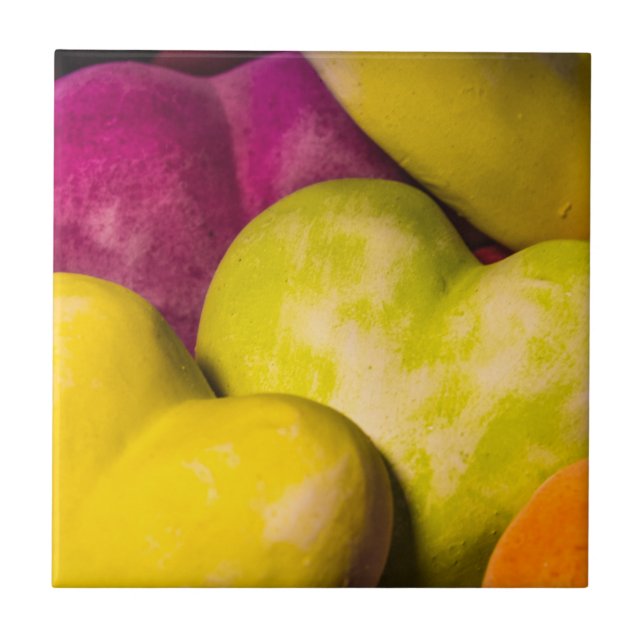 Azulejo De Cerâmica Coração, coração doce... (Frente)