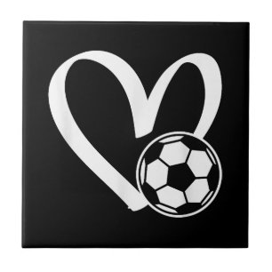Azulejo De Cerâmica Coração da Bola do Futebol
